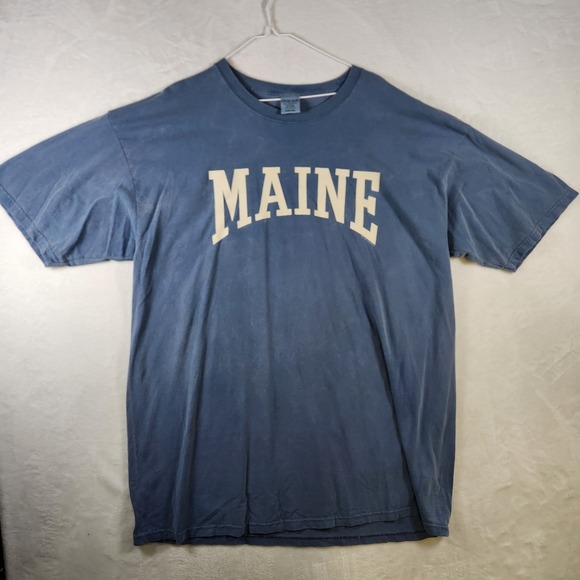 Comfort Colors Other - Comfort Colors Maine T-Shirt Mens XXL Blue Short Sleeve Graphic Tee State